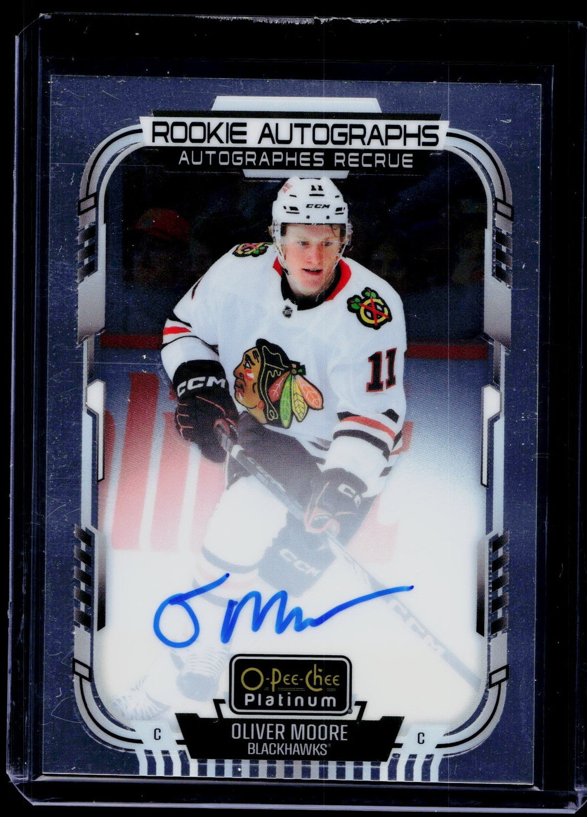 2025-26 OPC Platinum Oliver Moore Rookie Auto #R-OM Chicago Blackhawks