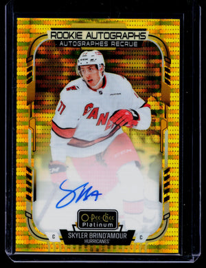 2025-26 O-Pee-Chee Platinum Skyler Brind'amour Rookie AUTO Seismic Gold /25 SP