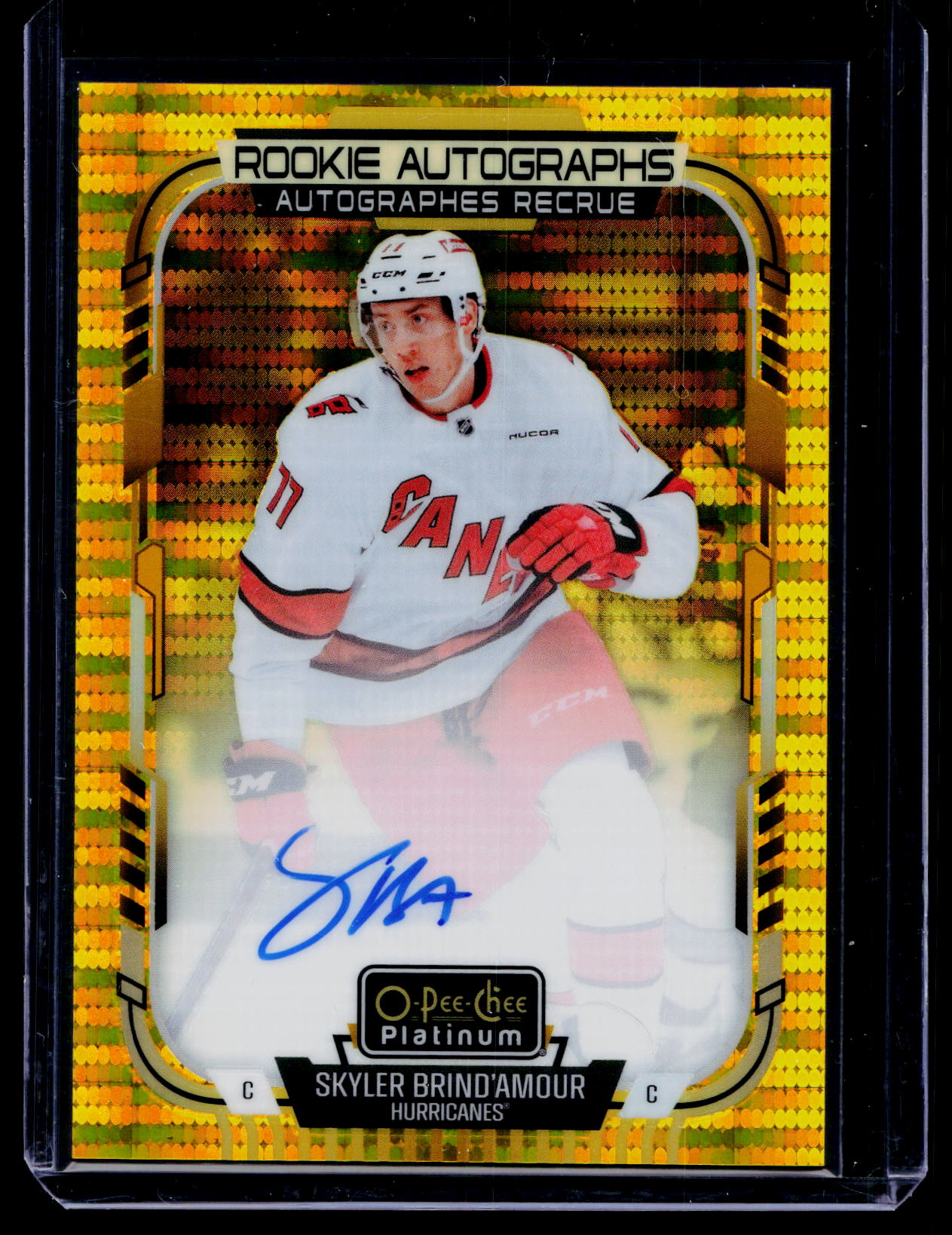2025-26 O-Pee-Chee Platinum Skyler Brind'amour Rookie AUTO Seismic Gold /25 SP