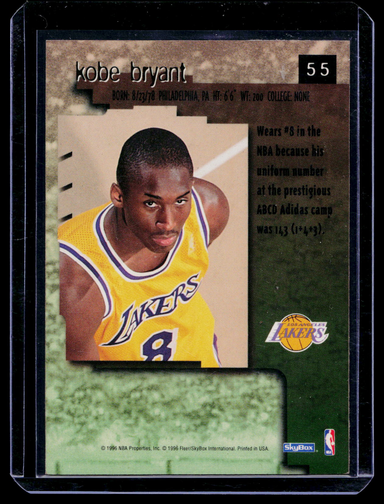 1996-97 Skybox Premium Kobe Bryant Rookie RC #55 Lakers