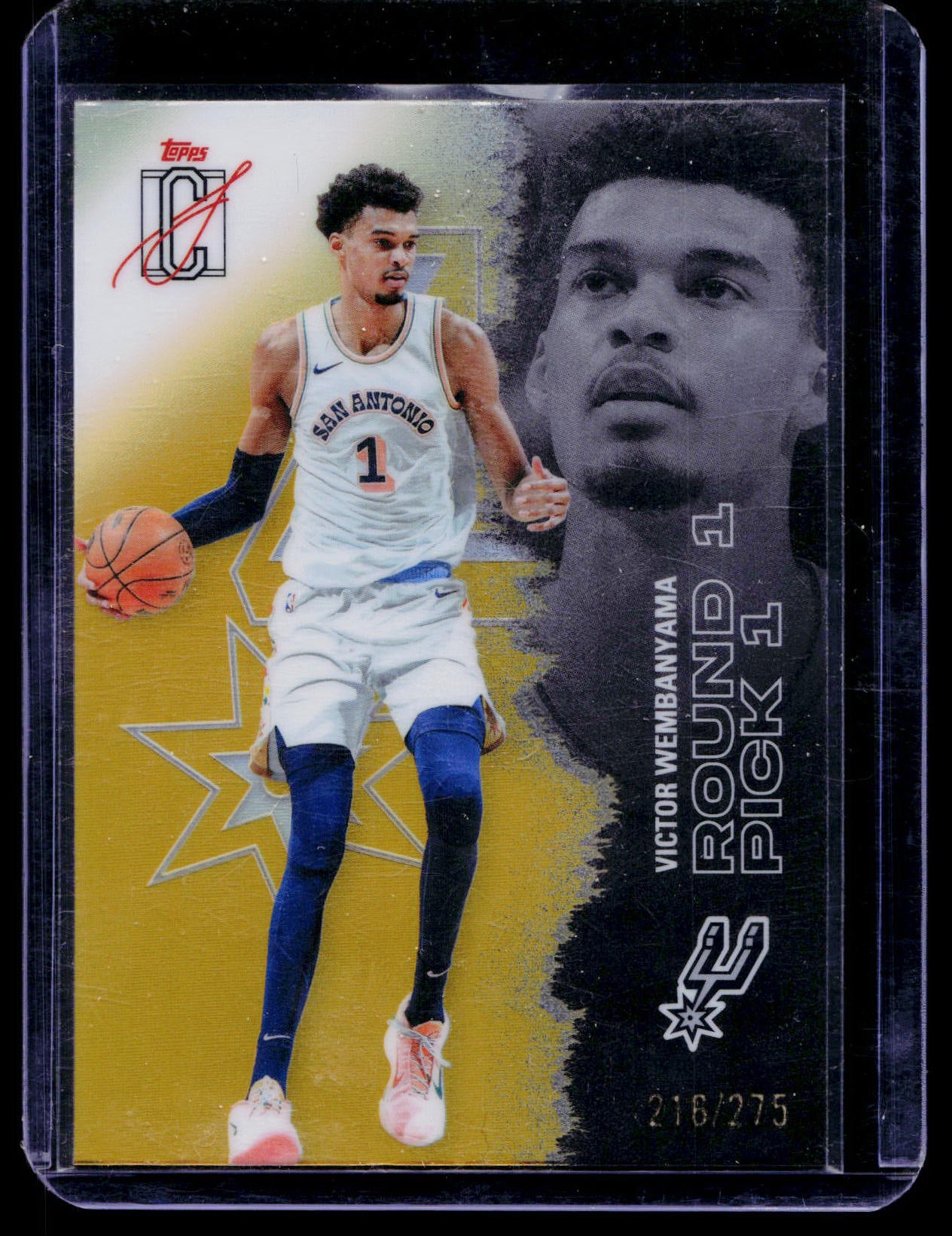 2025-26 Topps Signature Class Victor Wembanyama #55 Yellow Refractor /275