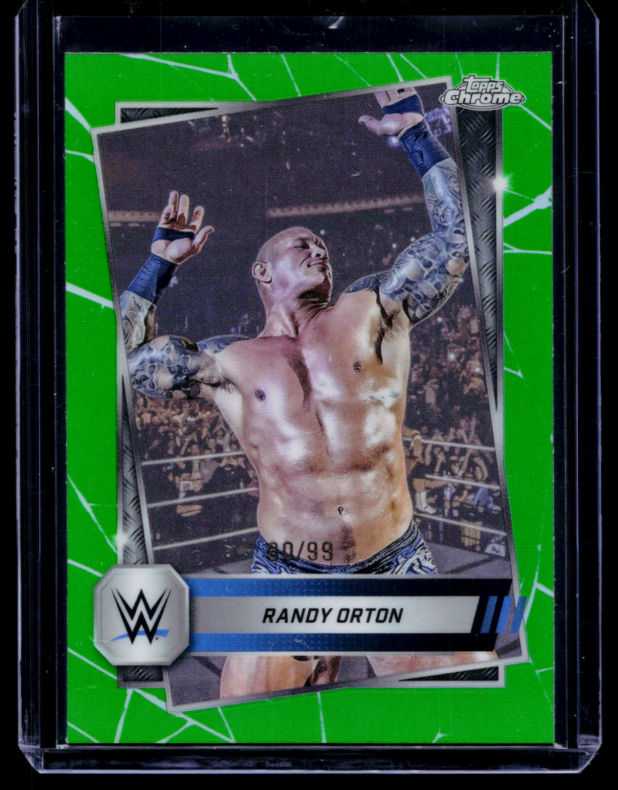 2025 Topps Chrome WWE Green Refractor /99 Randy Orton #14