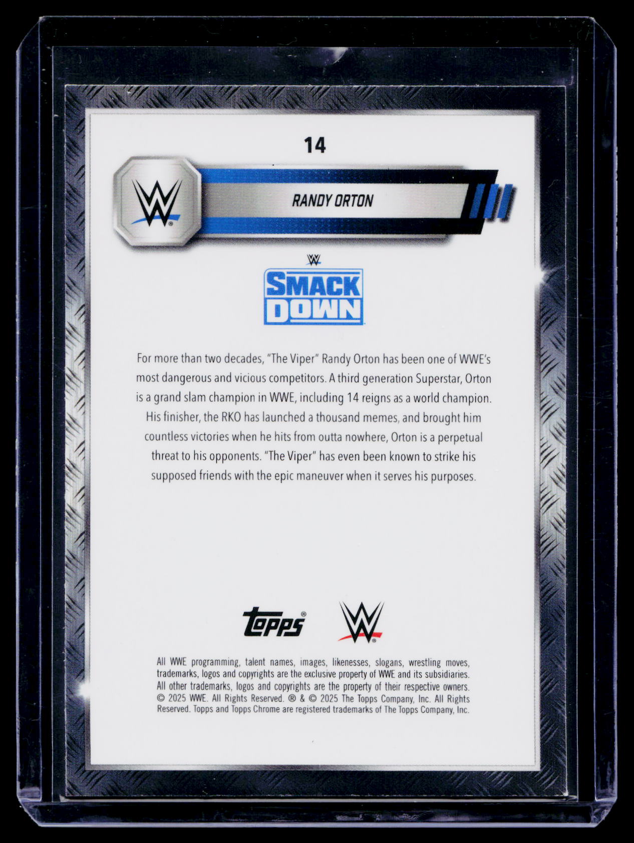 2025 Topps Chrome WWE Green Refractor /99 Randy Orton #14