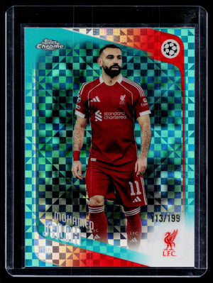2026 Topps Chrome Mohamed Salah Green X-Fractor Parallel /199 Liverpool