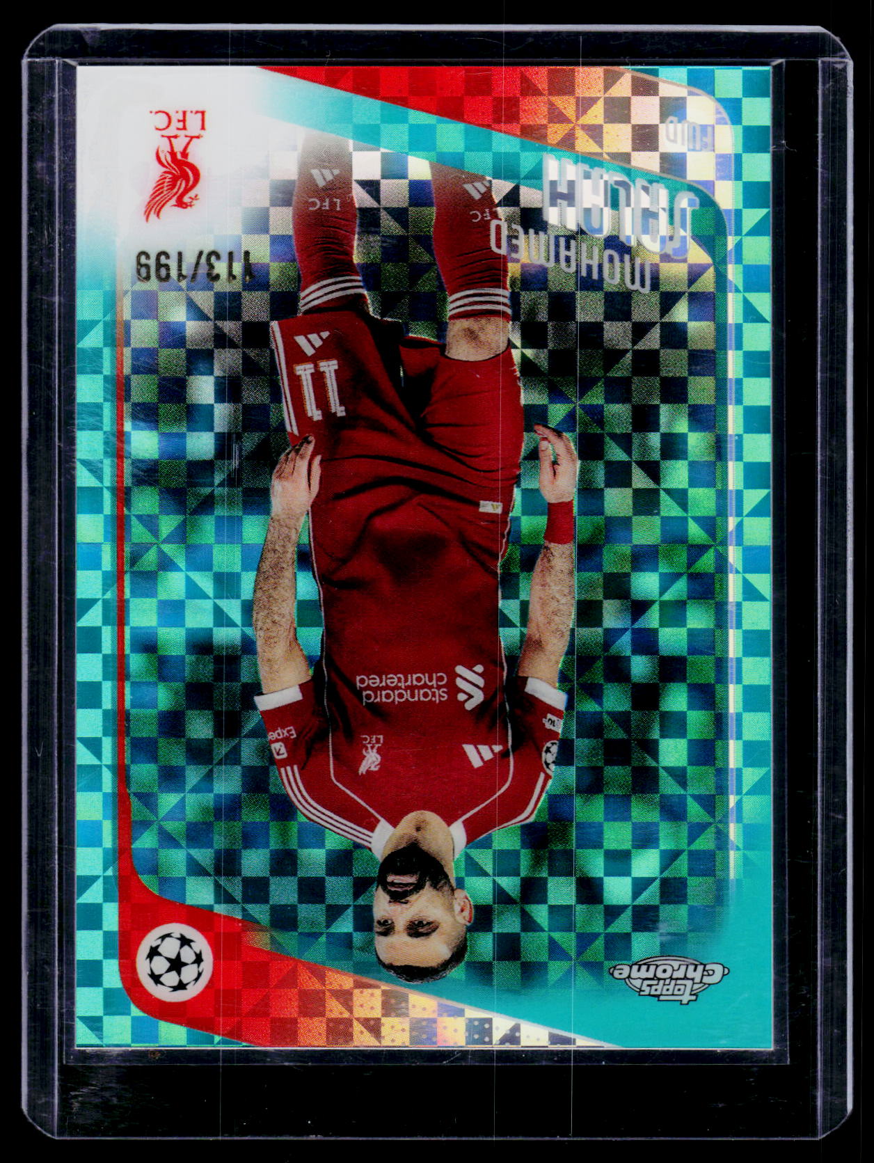 2026 Topps Chrome Mohamed Salah Green X-Fractor Parallel /199 Liverpool