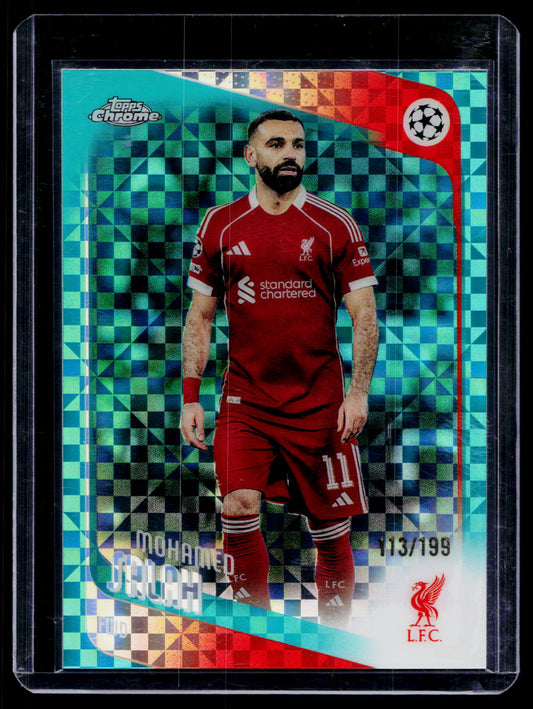2026 Topps Chrome Mohamed Salah Green X-Fractor Parallel /199 Liverpool