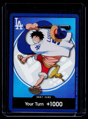 2026 Los Angeles Dodgers x One Piece Promo Card Monkey D Luffy Dodgers LUFFY DON