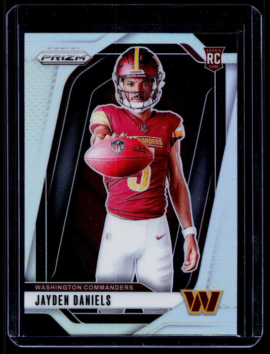 JAYDEN DANIELS 2024 PANINI PRIZM #17 ROOKIE SILVER VARIATION RC VAR COMMANDERS