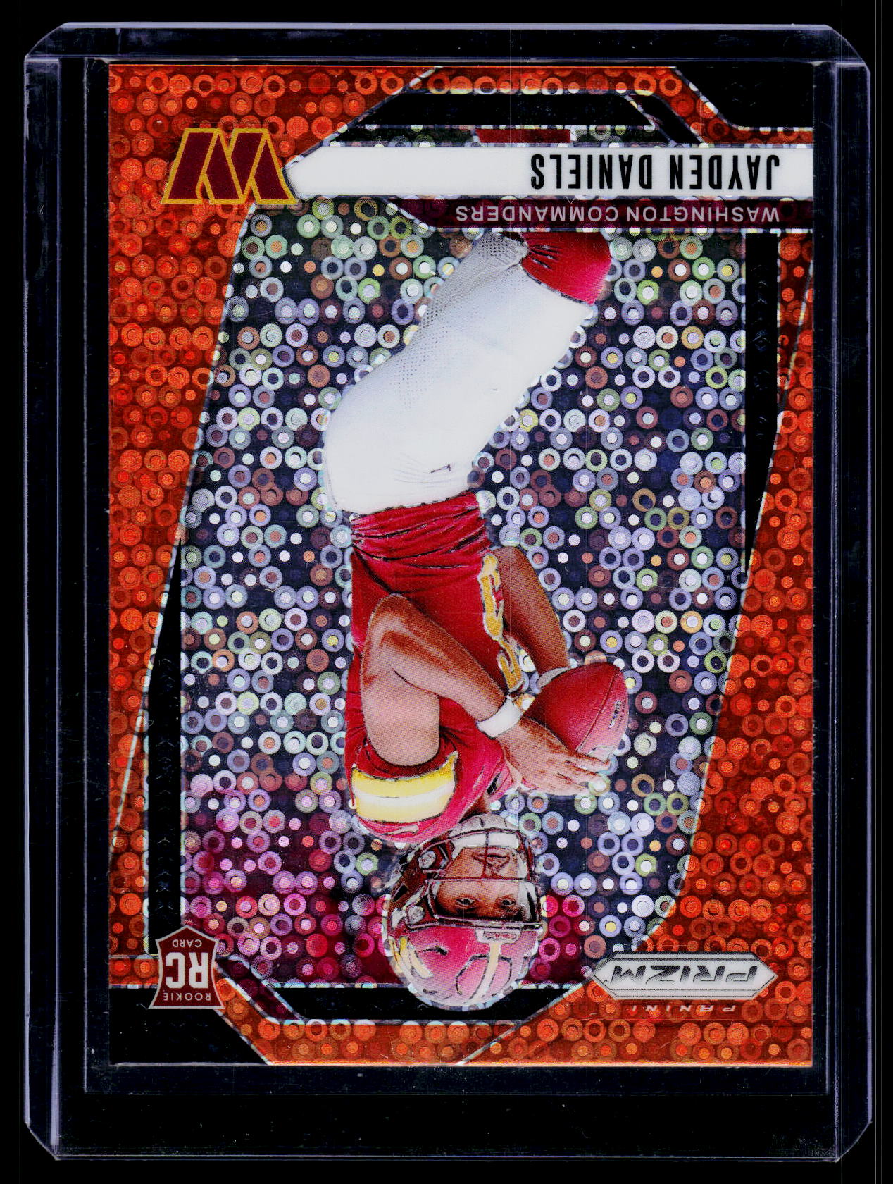 Jayden Daniels 2024 Panini Prizm #347 Orange Disco SP Rookie Commanders
