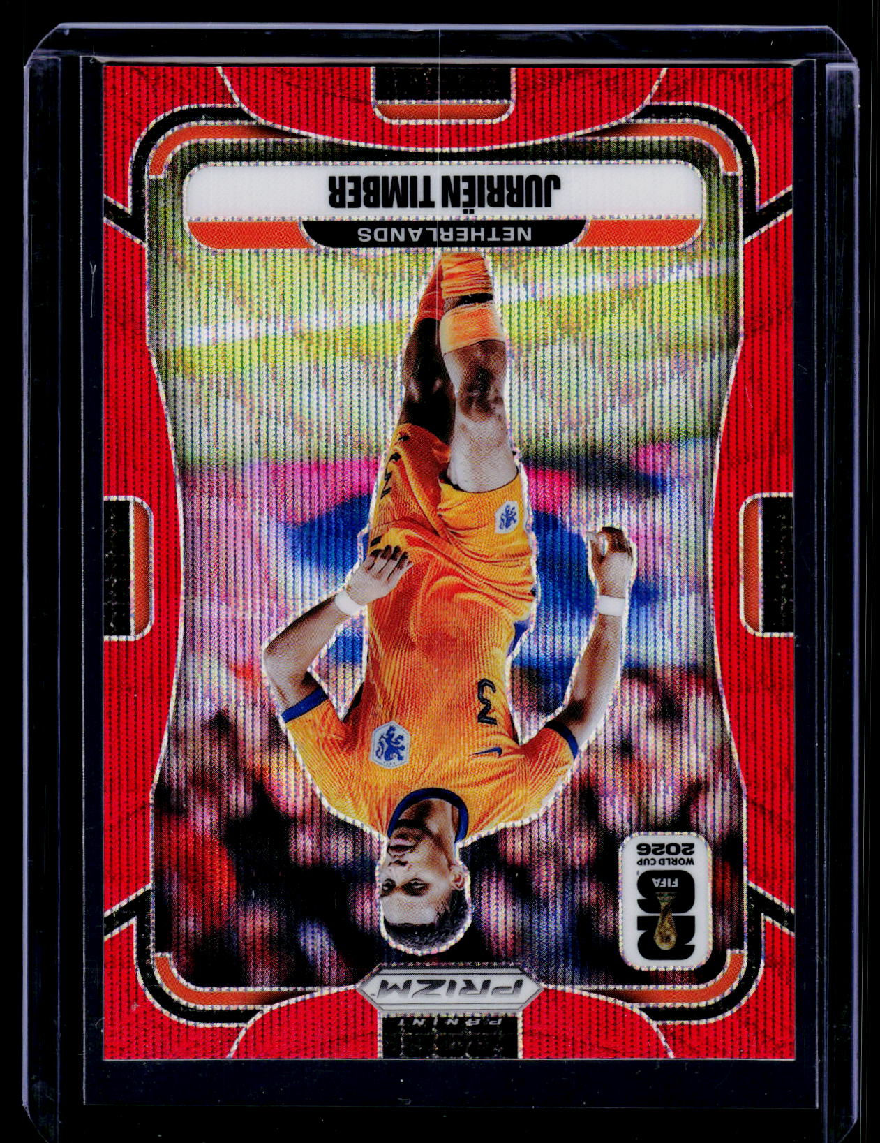 Jurrien Timber 2026 Prizm FIFA World Cup #309 Red Wave /39 Netherlands