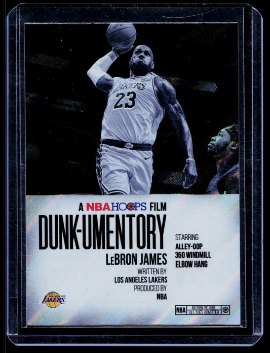 Topps 2026 NBA Hoops Dunk-Umentory Insert LeBron James Lakers D-4
