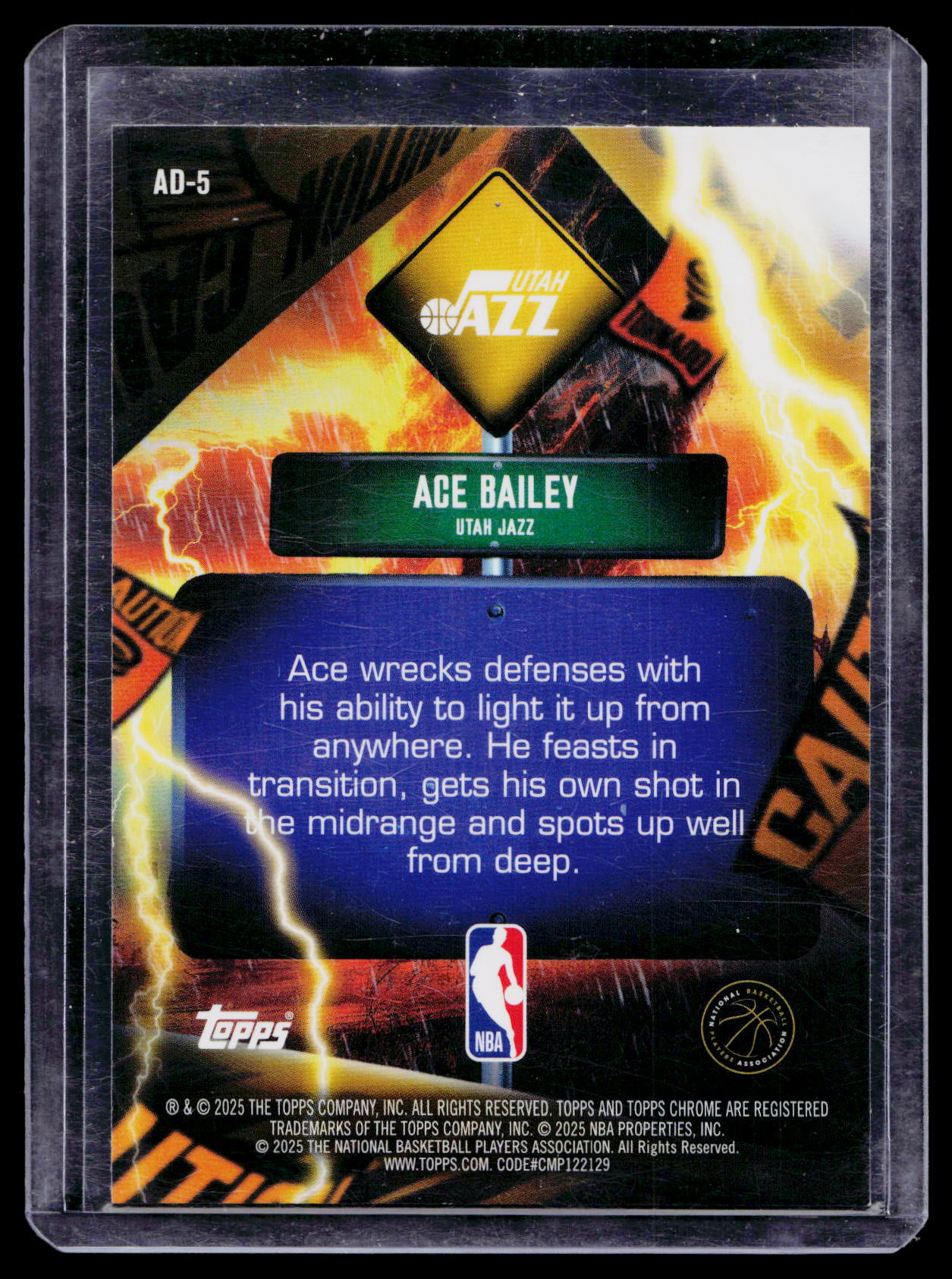 2025-26 Topps Chrome - Advisory Ace Bailey #AD-5 (RC)