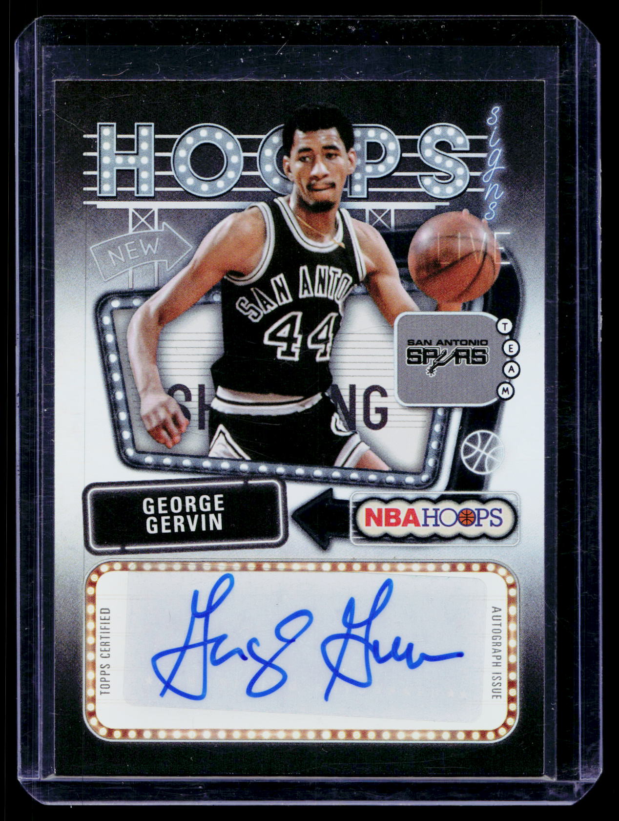 Topps 2025-26 Hoops Hoops Signs HS-GG George Gervin Auto Spurs Insert