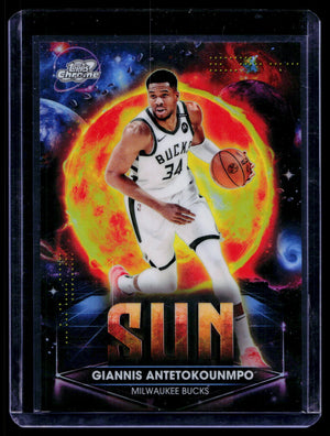 2025-26 Topps Cosmic Chrome GIANNIS ANTETOKOUNMPO Planetary Pursuit Sun #PPS-4