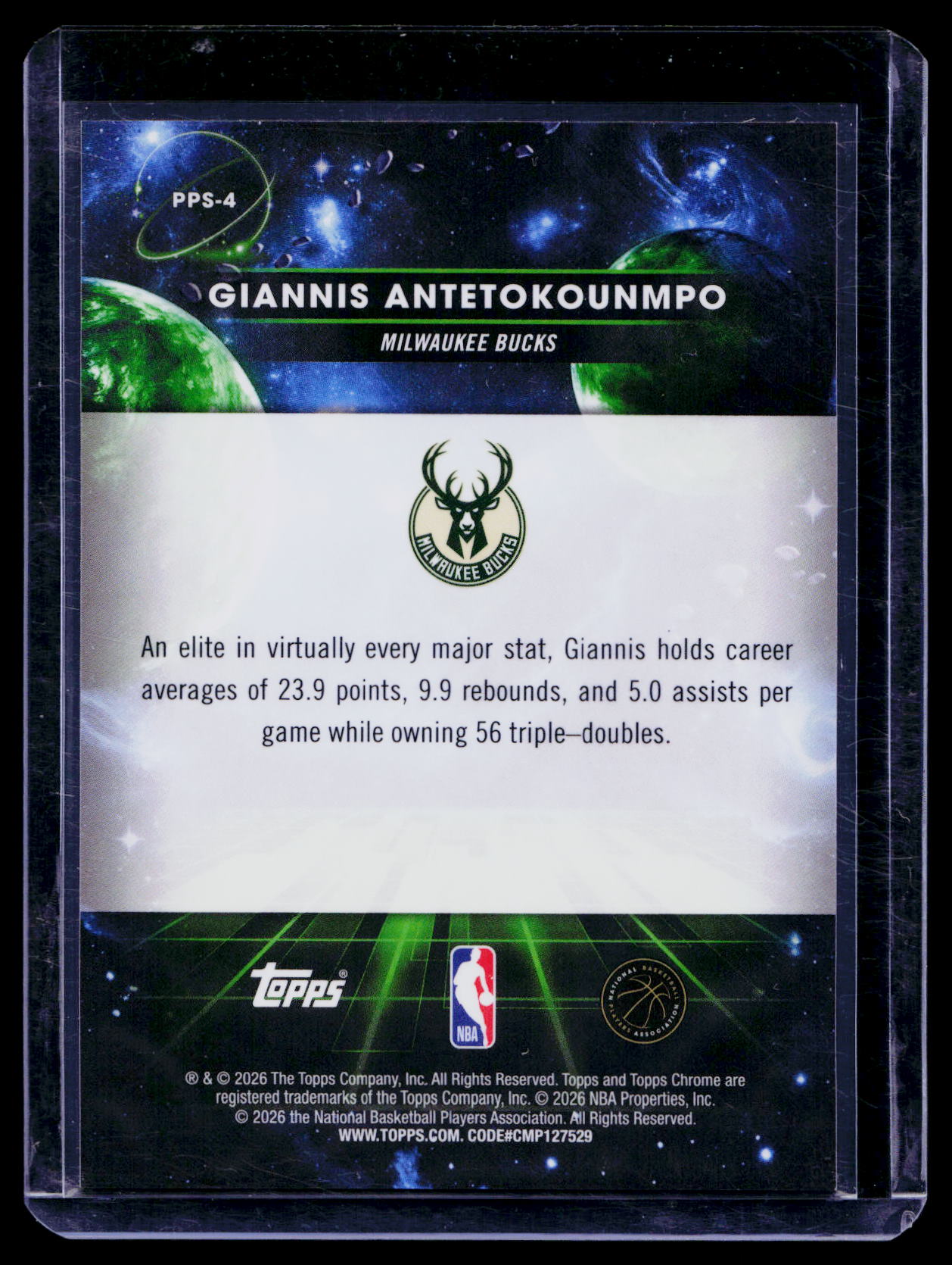 2025-26 Topps Cosmic Chrome GIANNIS ANTETOKOUNMPO Planetary Pursuit Sun #PPS-4