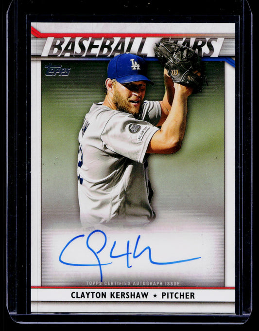 2020 Topps Series 2 Baseball Stars Clayton Kershaw Auto