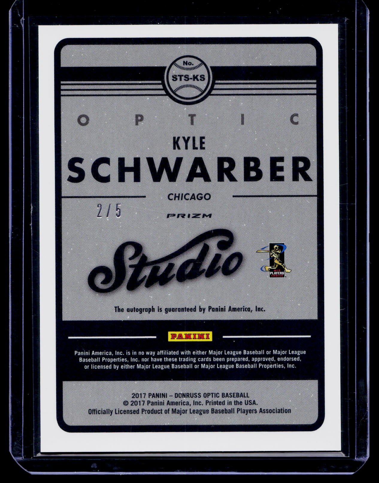 2017 Optic Studio Kyle Schwarber Green Auto /5
