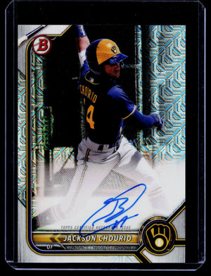2022 Bowman Chrome Mega Box Chrome Mojo Jackson Chourio #BCMA-JCR Auto