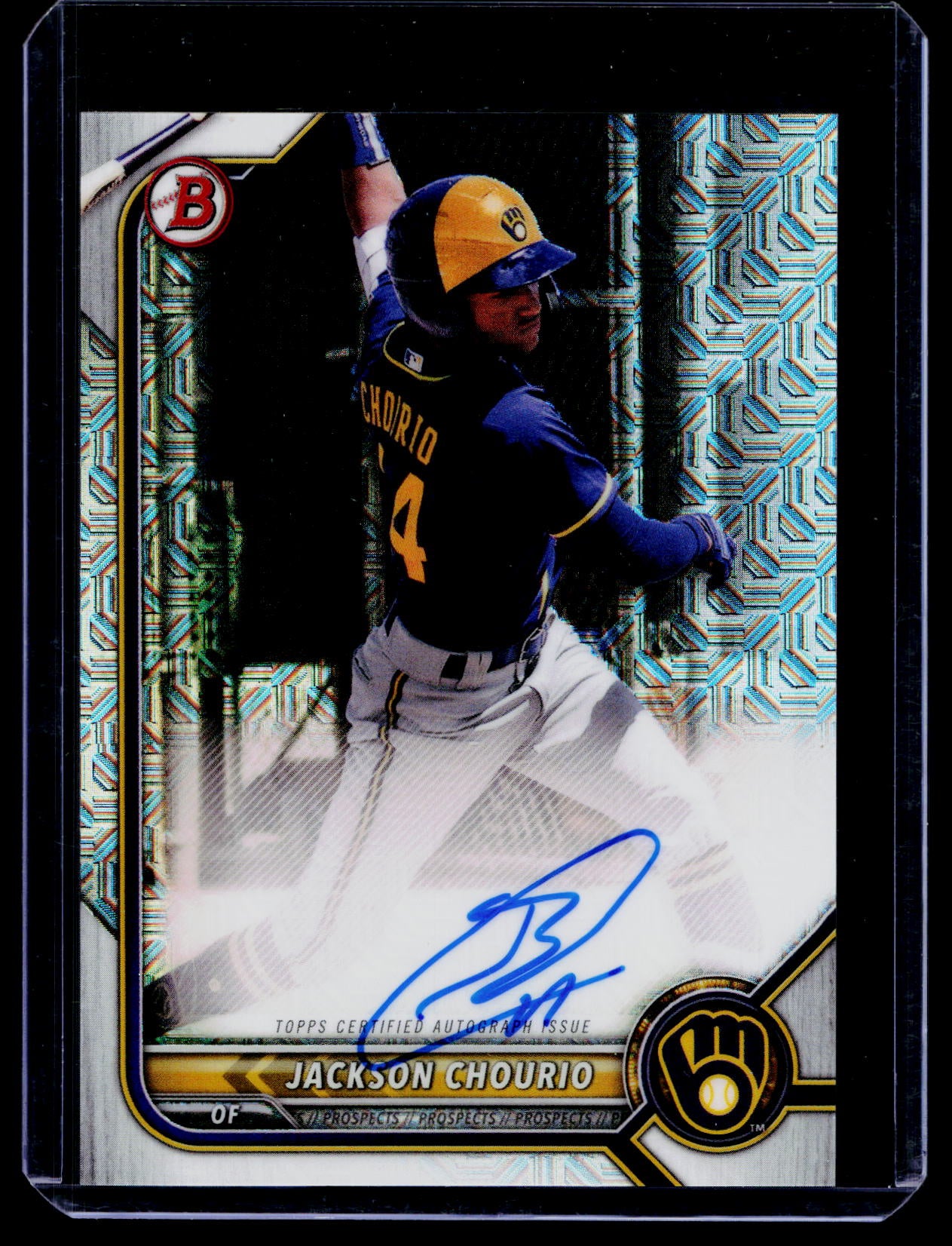 2022 Bowman Chrome Mega Box Chrome Mojo Jackson Chourio #BCMA-JCR Auto