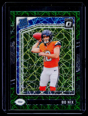 2024 Panini Donruss Optic - Rated Rookie Bo Nix #209 Green Velocity Prizm (RC)