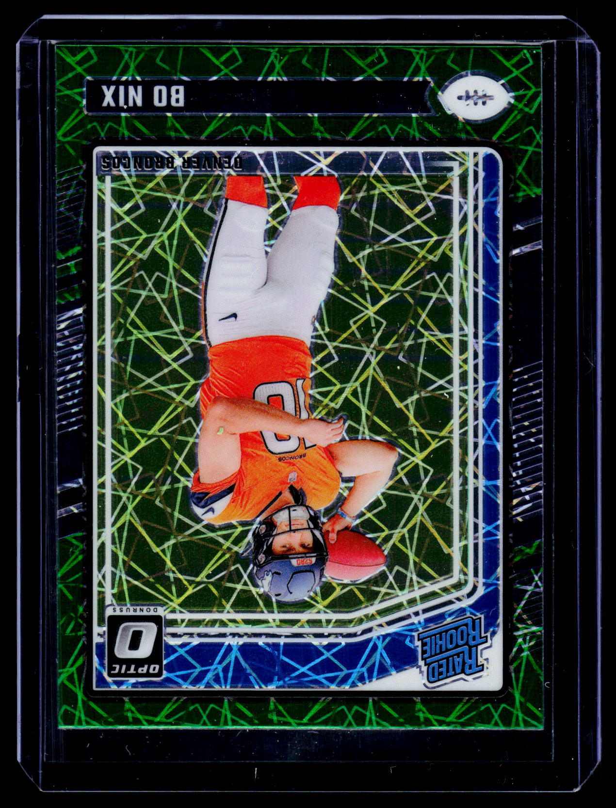 2024 Panini Donruss Optic - Rated Rookie Bo Nix #209 Green Velocity Prizm (RC)
