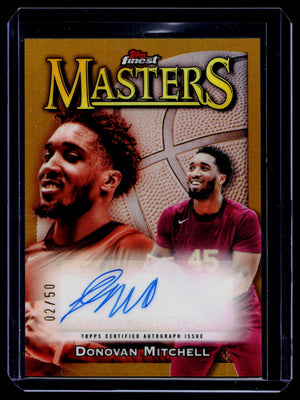 2024 Topps Finest - Masters Auto Donovan Mitchell #MA-DM Gold Refractor /50 (AU)