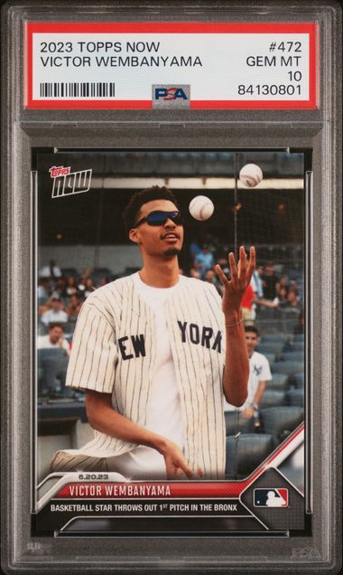 2023 TOPPS NOW #472 VICTOR WEMBANYAMA PSA 10