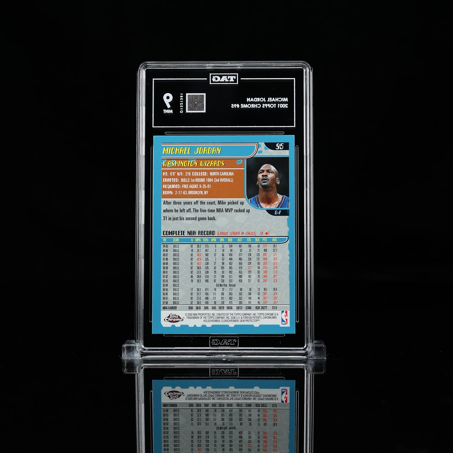 2001-02 Topps Chrome #95 Michael Jordan TAG 9