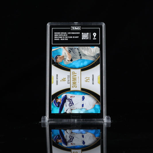 2025 Topps Welcome to the Club "3X MVP" Shohei Ohtani Mike Dimaggio Blue /150 TAG 9