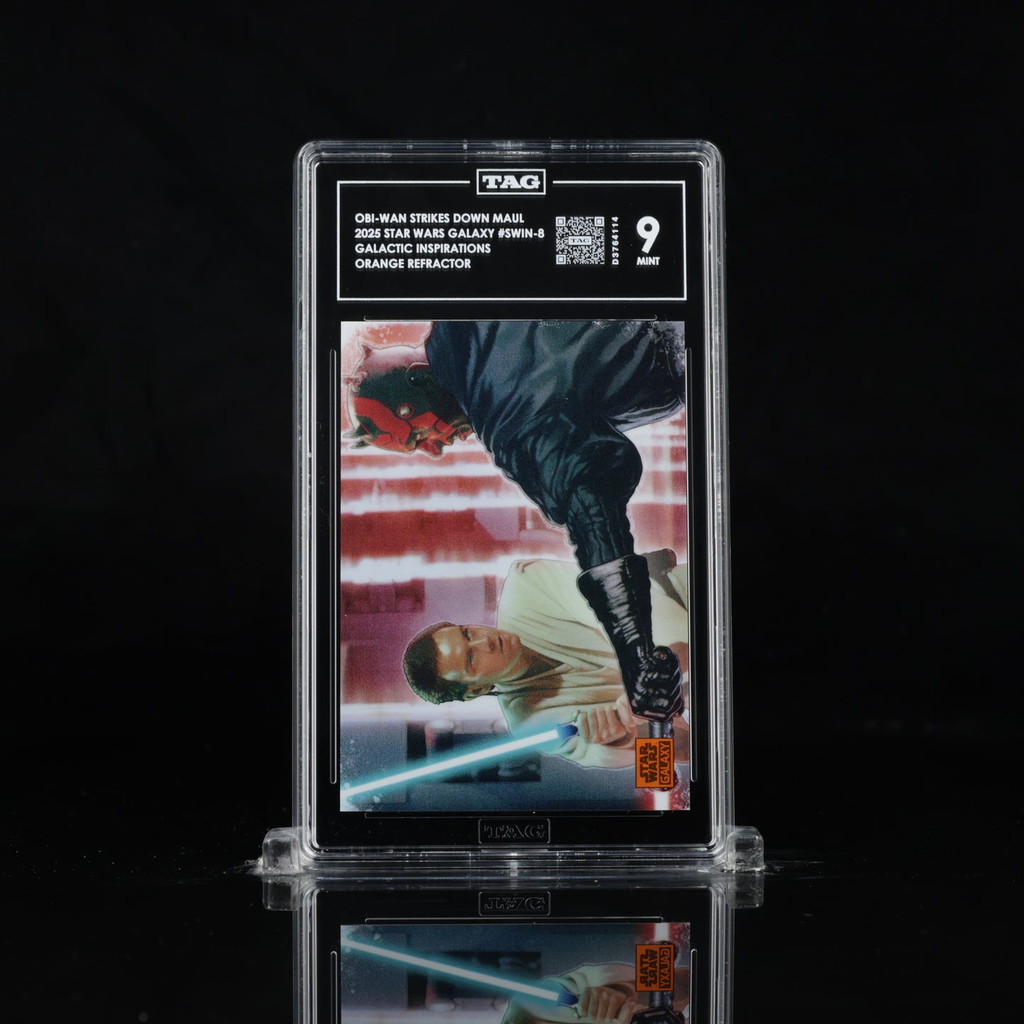 2025 Topps Chrome Star Wars Galaxy Obi-Wan Kenobi Strikes Down Darth Maul /25 TAG 9