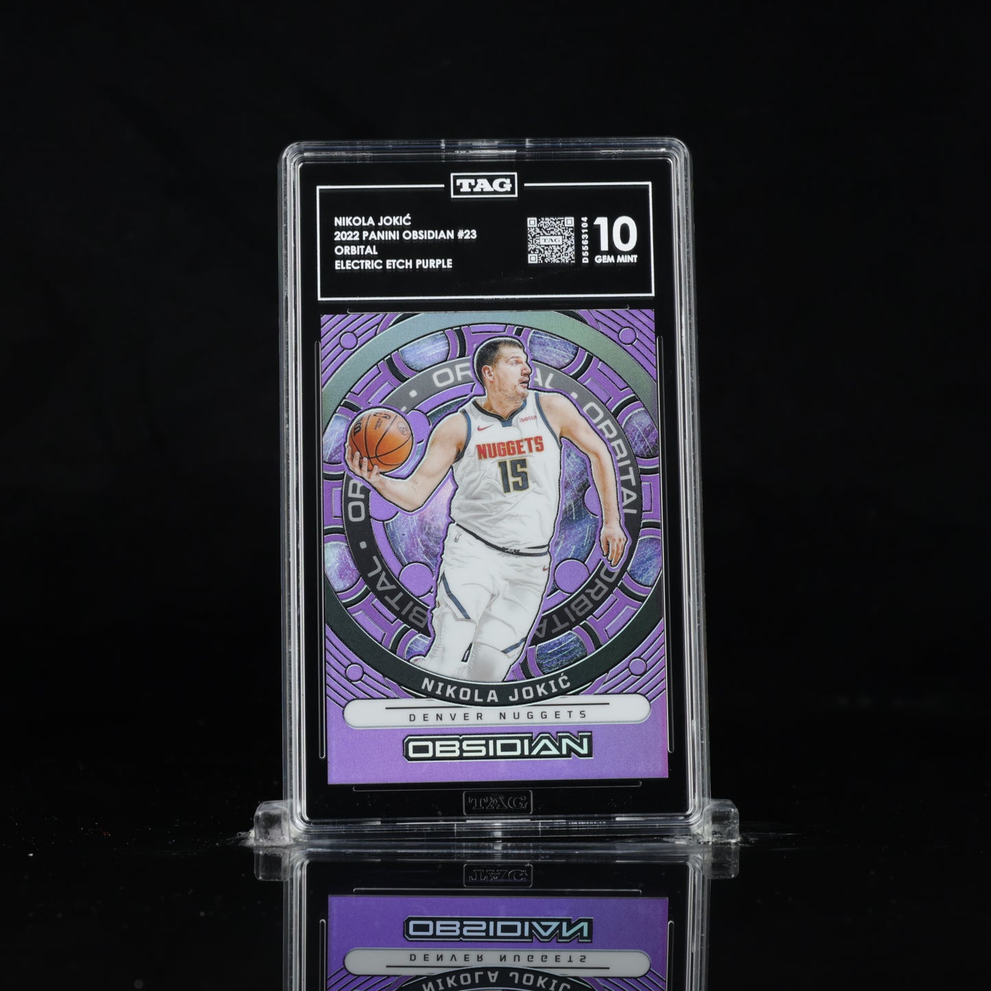 2023-24 Obsidian Nikola Jokic Orbital Electric Etch Purple /49 Nuggets TAG 10