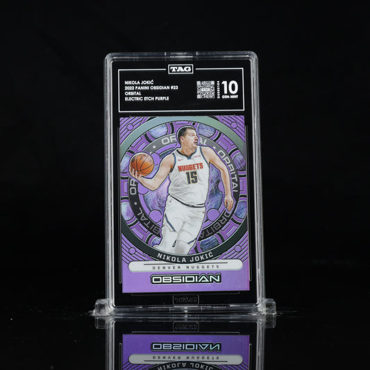 2023-24 Obsidian Nikola Jokic Orbital Electric Etch Purple /49 Nuggets TAG 10