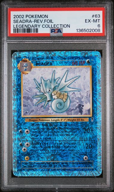 2002 POKEMON LEGENDARY COLLECTION #63 SEADRA-REV.FOIL LEGENDARY COLLECTION PSA 6