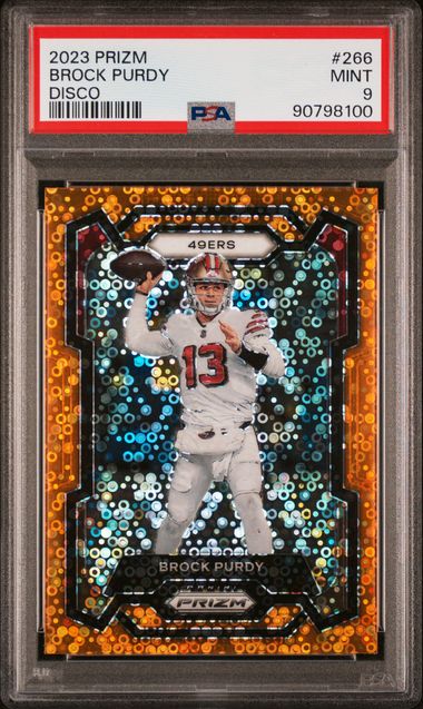 2023 Prizm Brock Purdy Orange Disco PSA 9