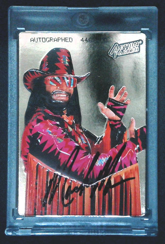 1994 Action Packed Macho Man Randy Savage Auto Autographed /500