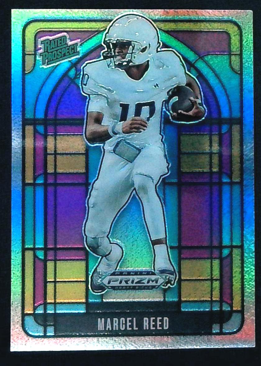 Marcel Reed 2025 Prizm Draft Rated Prospect Rookie Stain Glass SSP Texas A&M