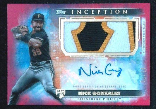 2024 Topps Inception Nick Gonzales Patch Auto Red /75