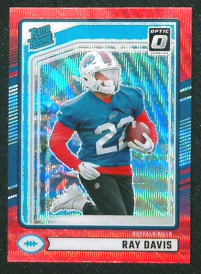 2024 Optic Red Wave Rated Rookie Ray Davis
