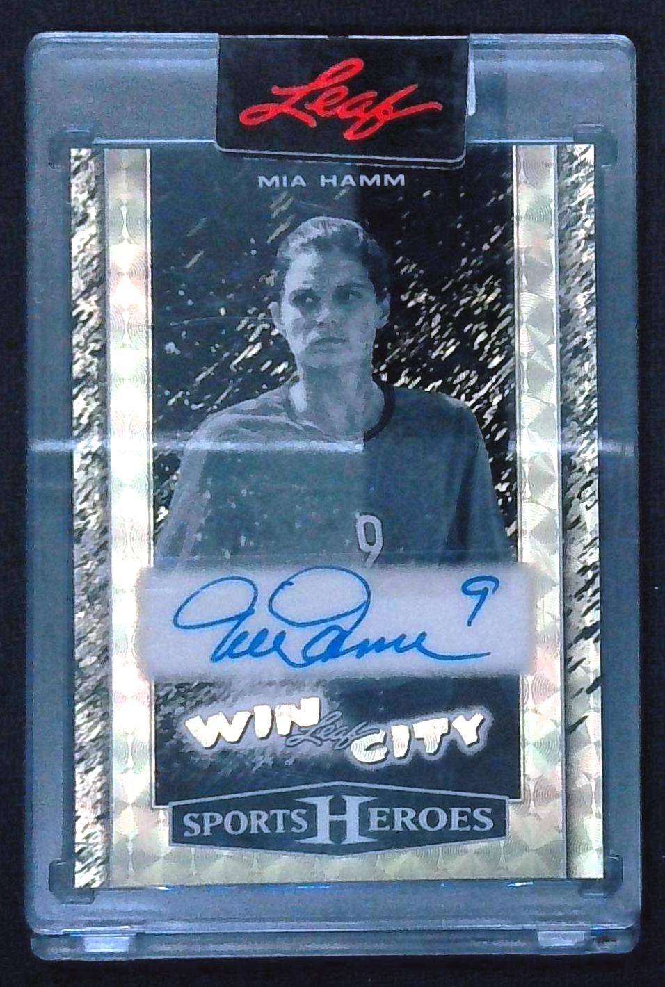 2024 Leaf Metal Mia Hamm Sports Heroes Win City Gold 1/1 Auto
