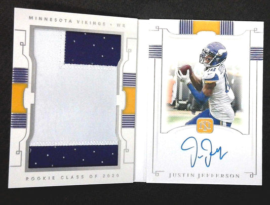 2020 National Treasures Rookie Jumbo Prime Signatures Justin Jefferson /99