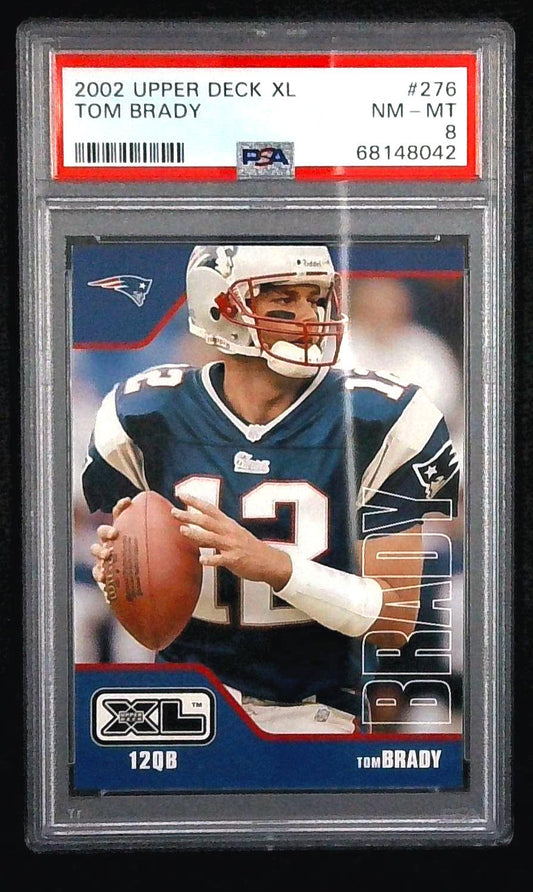 2002 Upper Deck XL Tom Brady #276 PSA 8