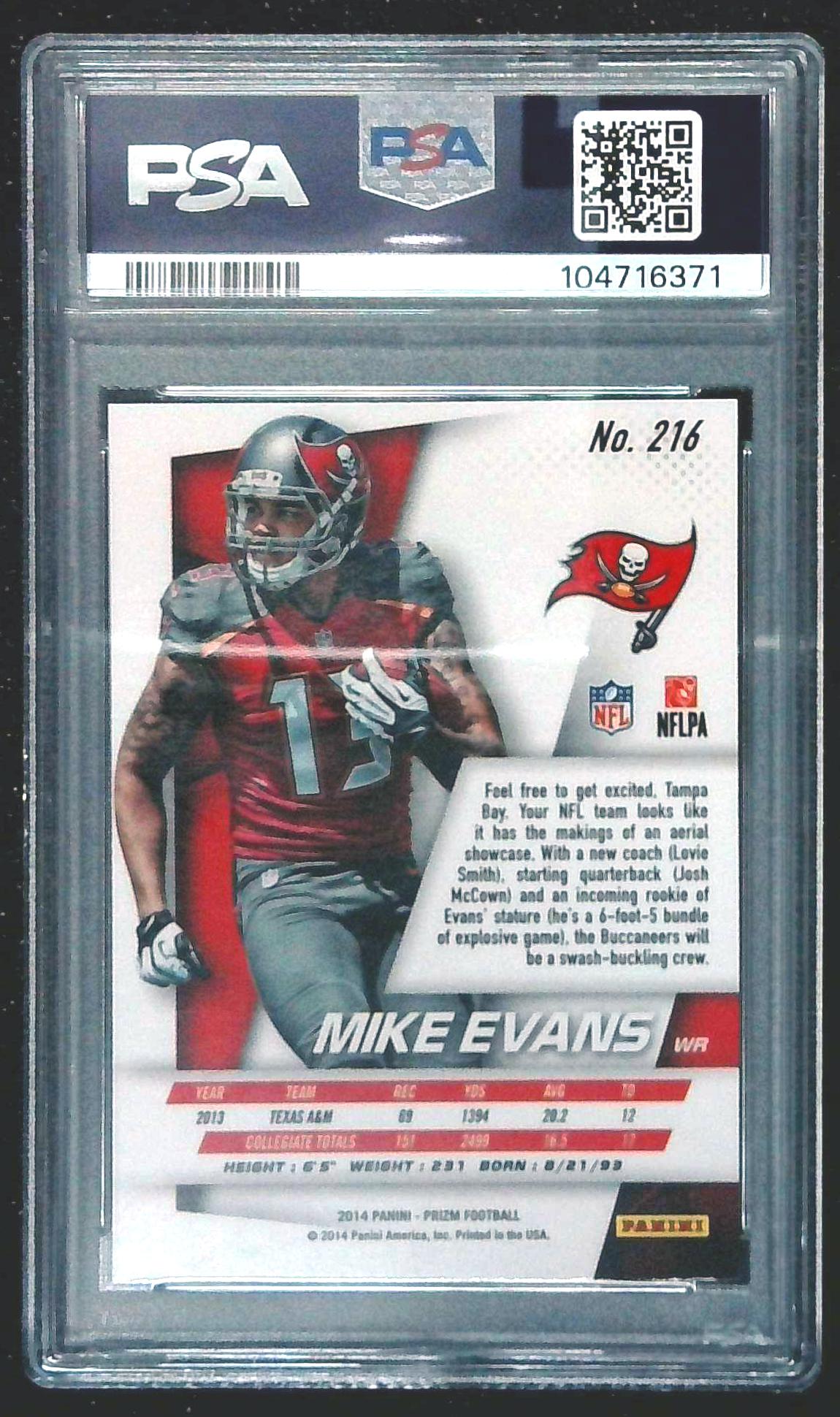 2014 Prizm Rookie Mike Evans PSA 10