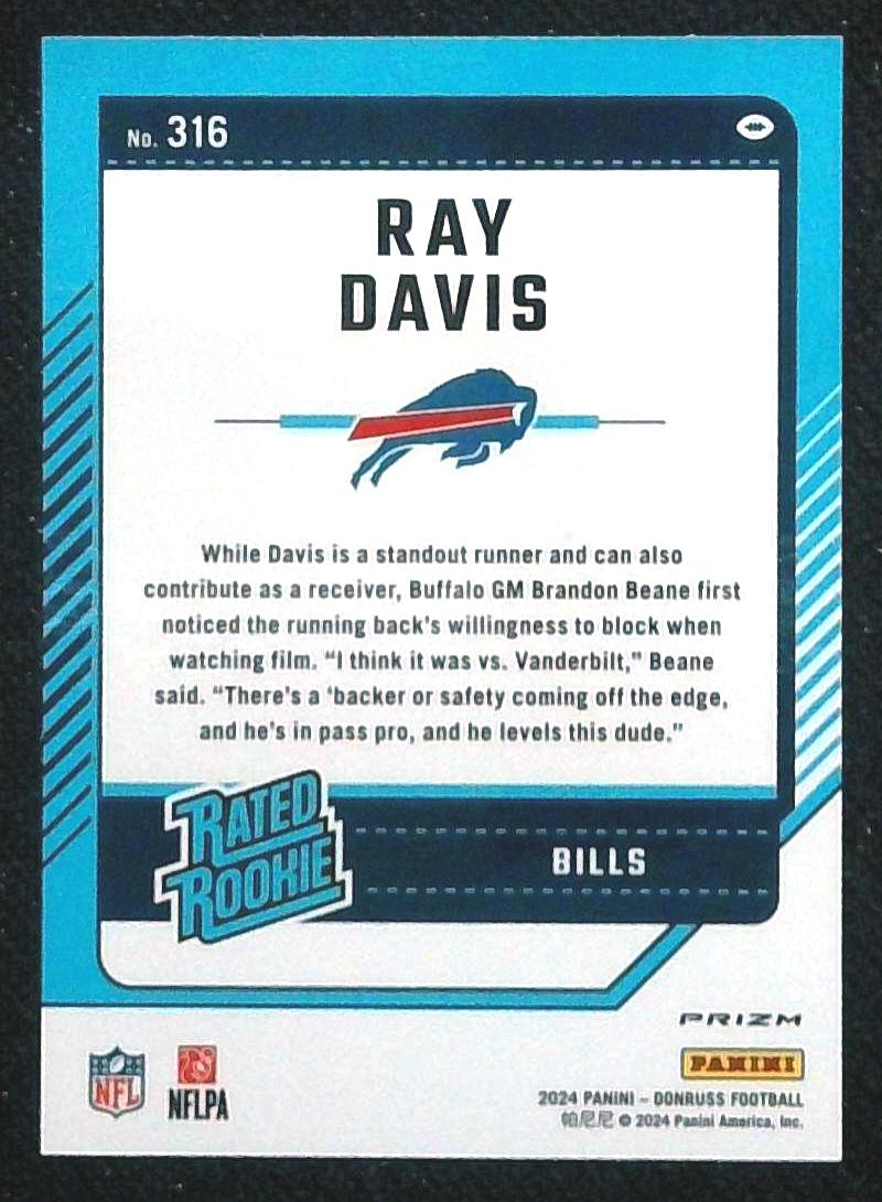 2024 Optic Red Wave Rated Rookie Ray Davis