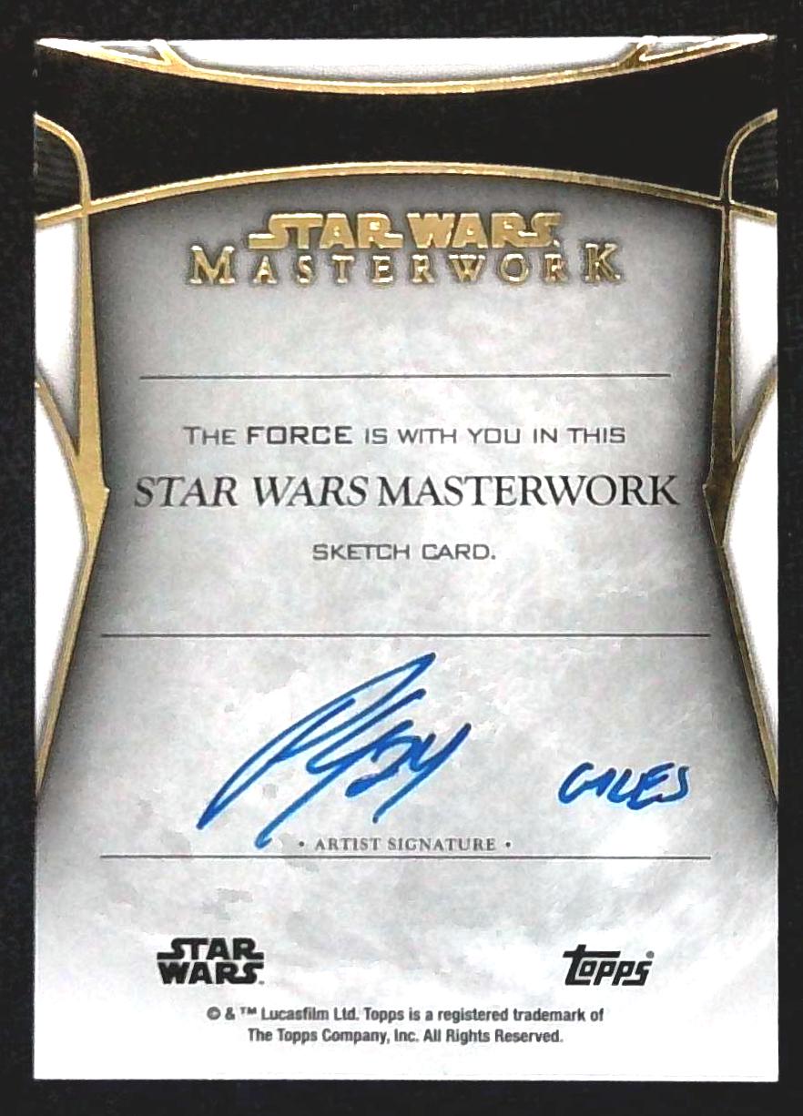 2024 Topps Star Wars Masterwork Sketch Artist Signature Auto 1/1