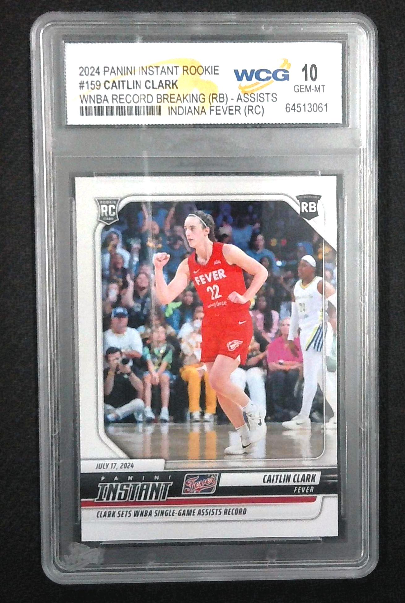 2024 Panini Instant WNBA Basketball Caitlin Clark RC #159 /6,221 WGC 10