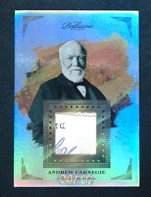 Andrew Carnegie 2023 Keepsake Bellissimo Partial Handwritten Relic 04/10