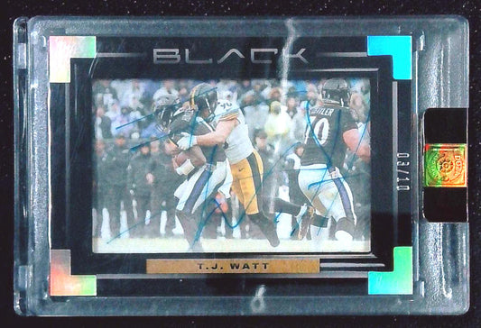 2022 Panini Black Football T.J. Watt Auto /10