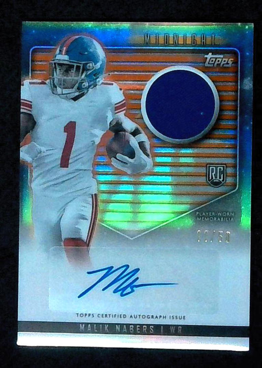 2024 Topps Midnight Malik Nabers Rookie Patch Auto RPA /50