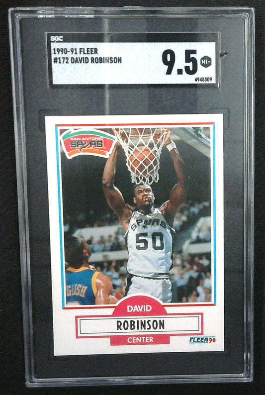 1990 Fleer Basketball David Robinson #172 SGC 9.5 MINT+