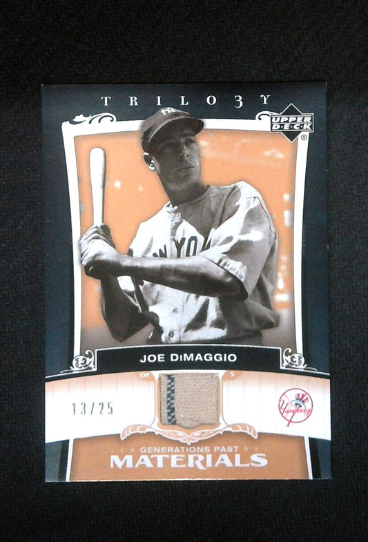 2005 Upper Deck Trilogy Joe DiMaggio Game Used Jersey Relic /25